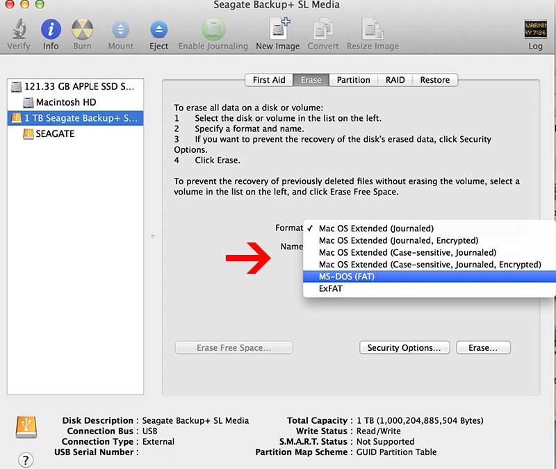 formatting thumb drive for mac from windows